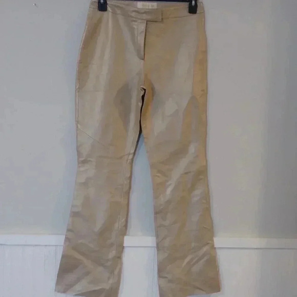Vintage Margaret Godfrey Tan Leather Pants NWOT - Picture 1 of 10